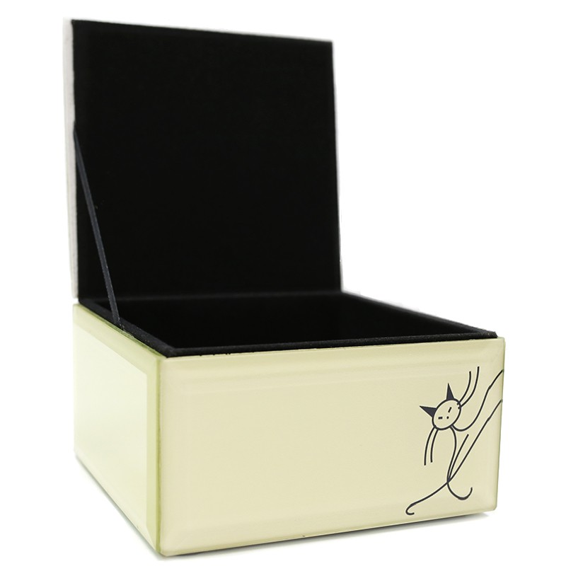 Caja cristal gatos abierta