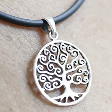 COLGANTE PLATA ARBOL DE LA VIDA DETALLE