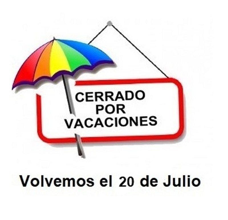 CERRAMOS POR VACACIONES