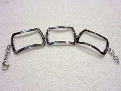 Pulsera acero eslabón rectangular 3463