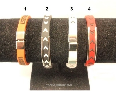 Pulsera acero y silicona Carla color 
