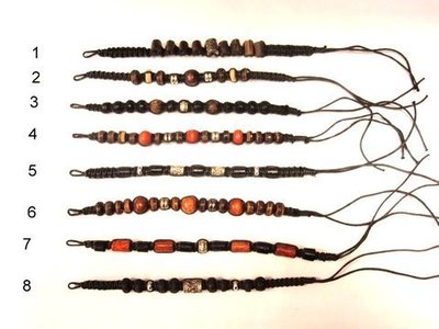 Pulsera cuerda y madera color 2358