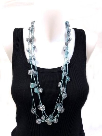 Collar cuentas cristal color