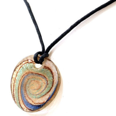 Colgante vidrio espiral multicolor