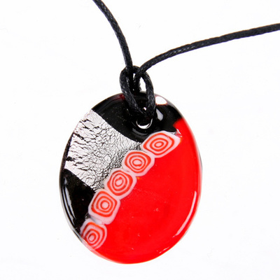 Colgante vidrio Rojo/Negro