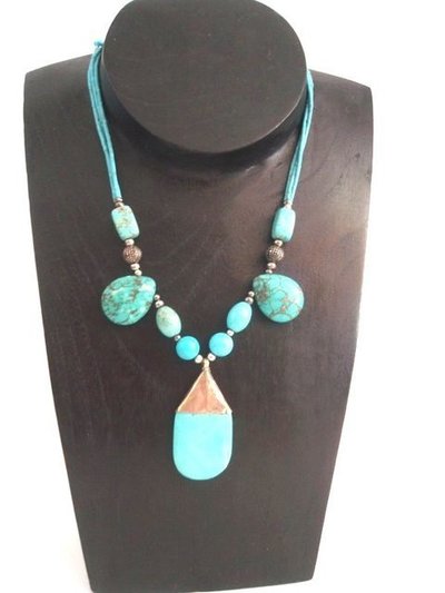 Collar Turquesa colecc. artesanía hindú (HIND1)
