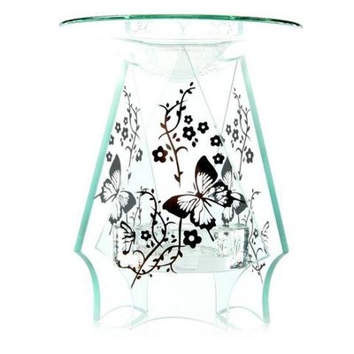 Quemador de aceite cristal Mariposas