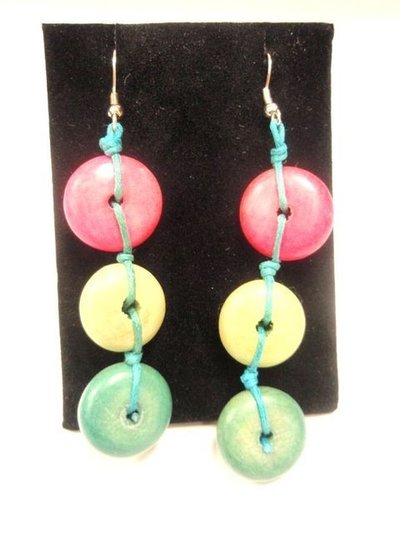 Pendiente triple rueda colores