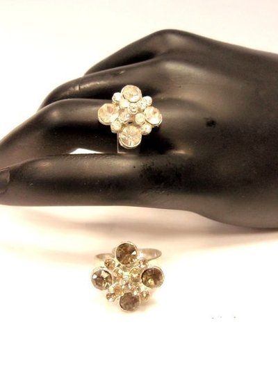 Anillo  strass cruz