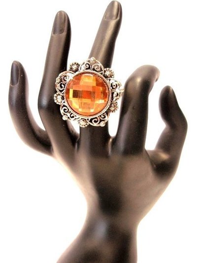 Anillo  facetado redondo 416639