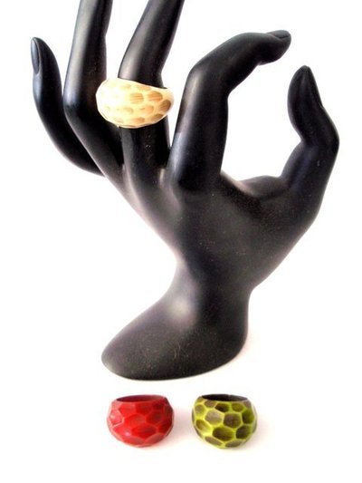 Anillo  imitacion madera color