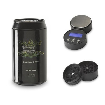 Báscula On Balance Lata Energy Drink con grinder