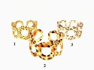 Brazalete resina animal print