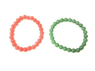 Pulsera elástica bola 6mm cristal color
