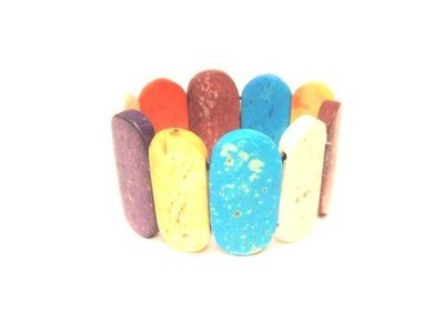 Brazalete elástico placas piedra multicolor 771