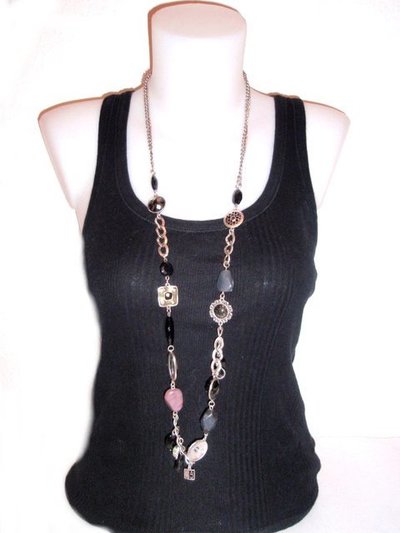 Collar metal-cristal extralargo 3474