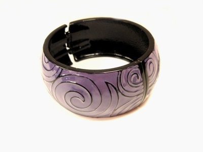 Brazalete esmaltado ondas color
