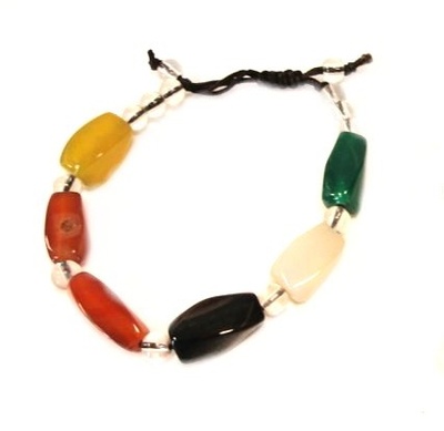 Pulsera agatas de colores 1032