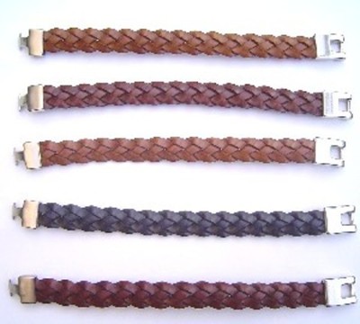 Pulsera cuero trenzado 065