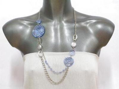 Collar metal/nácar círculos 3503