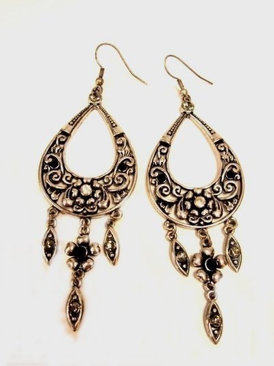 Pendiente metal barroco 2299