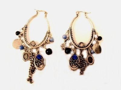 Pendiente aro oval colgantes 2732