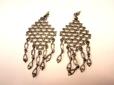 Pendiente metal strass 404492