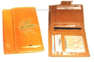 Cartera-monedero Hippie Hoja
