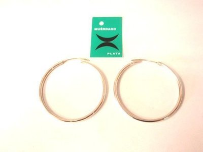 Aro plata basico fino 60mm
