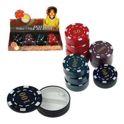 Caja-Pastillero Ficha de Poker