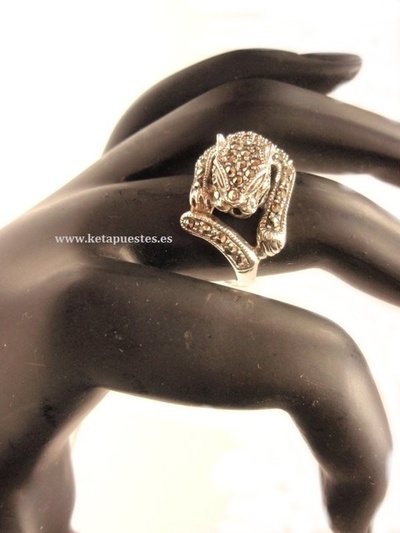 Anillo plata-marquesitas leopardo A-848