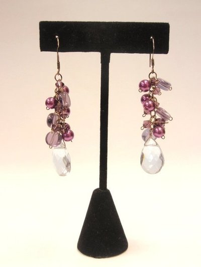 Pendiente Moon Jewellery Lágrimas púrpura