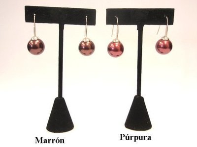 Pendiente perla de cristal 406615