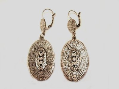 Pendiente oval strass 40819