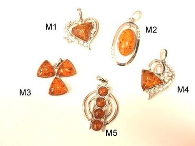 Colgante imitación ámbar mod. naranja