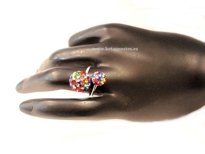 Anillo plata y cristal Swarovski A-100