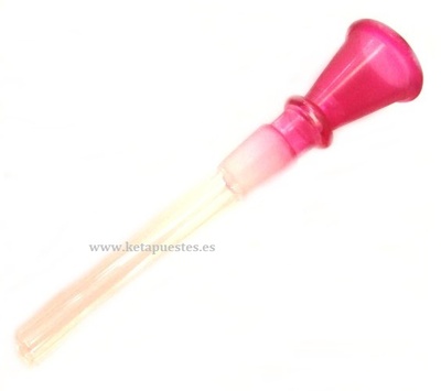 Cazoleta con tubo cristal 12,50cm color