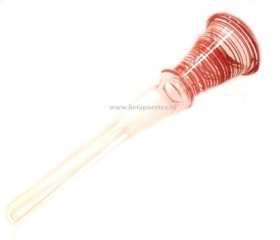 Cazoleta con tubo cristal 12cm rayas