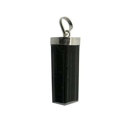 Colgante plata con Punta de Turmalina negra