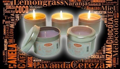 Vela aromática en lata Aarti