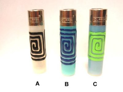 Clipper electronico decorado Espiral cuadrada