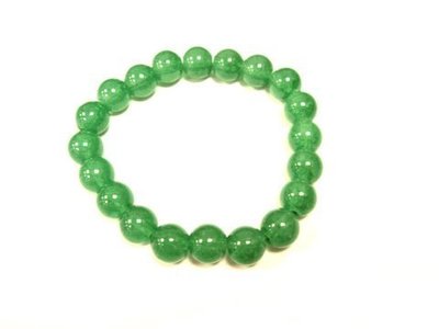 Pulsera elástica bola 8mm cristal color