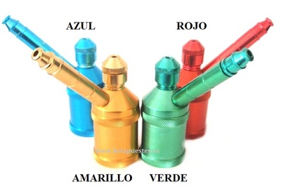 Pipa metal con depósito y tapa