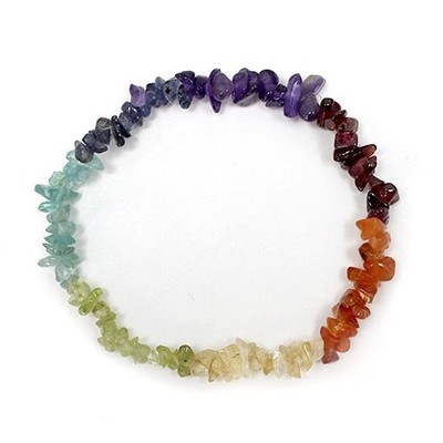 Pulsera chip mineral 7 Chakras elástica