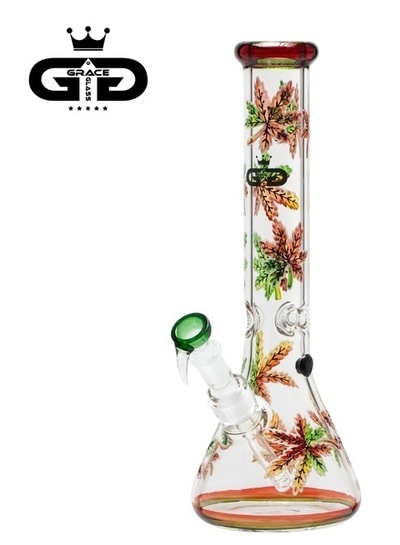 Bong Grace Glass Hojas relieve
