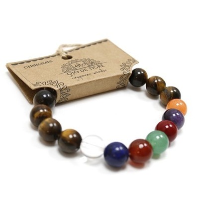 Pulsera 7 Chakras con Ojo de tigre