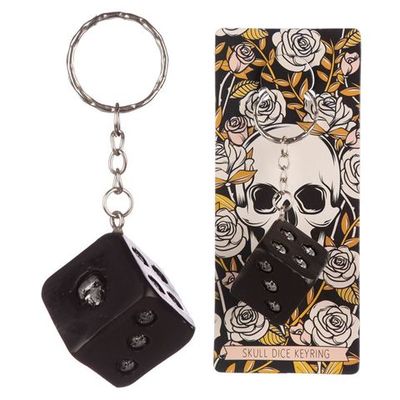 Llavero Dado Skulls & Roses
