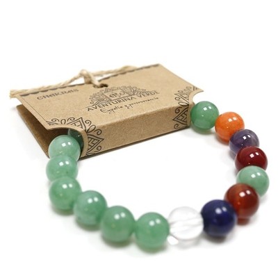 Pulsera 7 Chakras con Aventurina verde