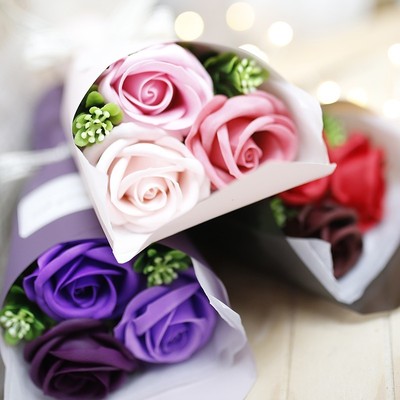 Ramo de flores de jabon pequeño