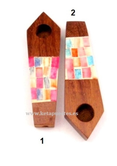 Pipa madera decorada con mosaico ID-222